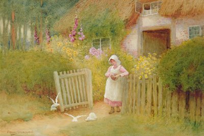 Feeding the Doves by Arthur Claude Strachan